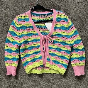Knitted neon cardigan